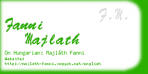 fanni majlath business card